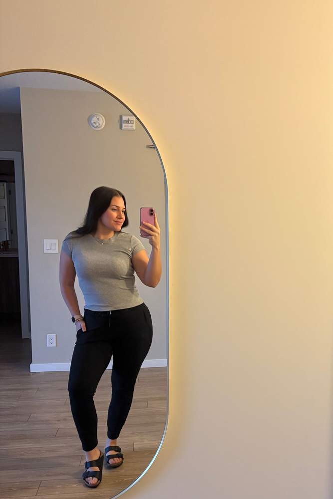 Thebrittanyb's fit featuring Birkenstock, Dynamite | summer, relaxed, cute, trendy, casual, chic, classic, active, athleisure, preppy, comfortable, feminine