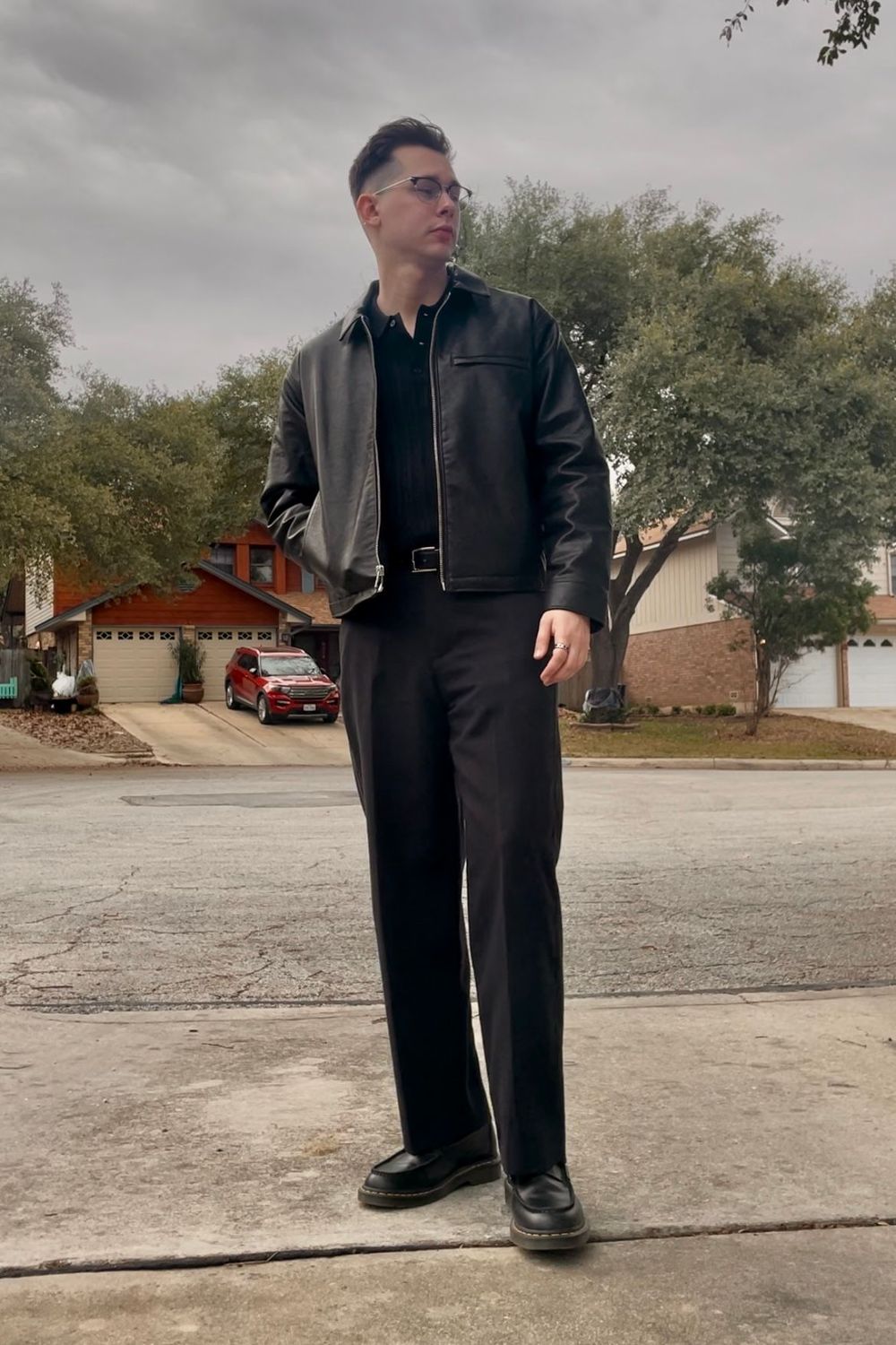 JadedJacob's post featuring Abercrombie & Fitch, Dr. Martens. Feeling businesscasual, trendy, ootd, preppy, comfortable, romantic, classic, chic