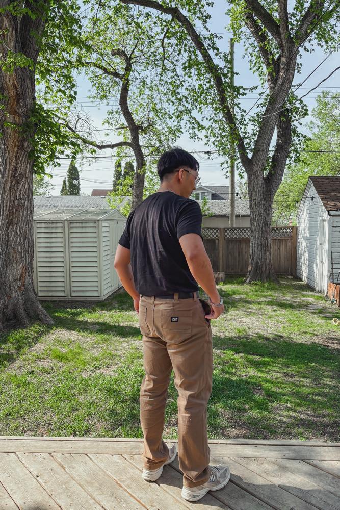 younkim's fit featuring New Balance, Caterpillar