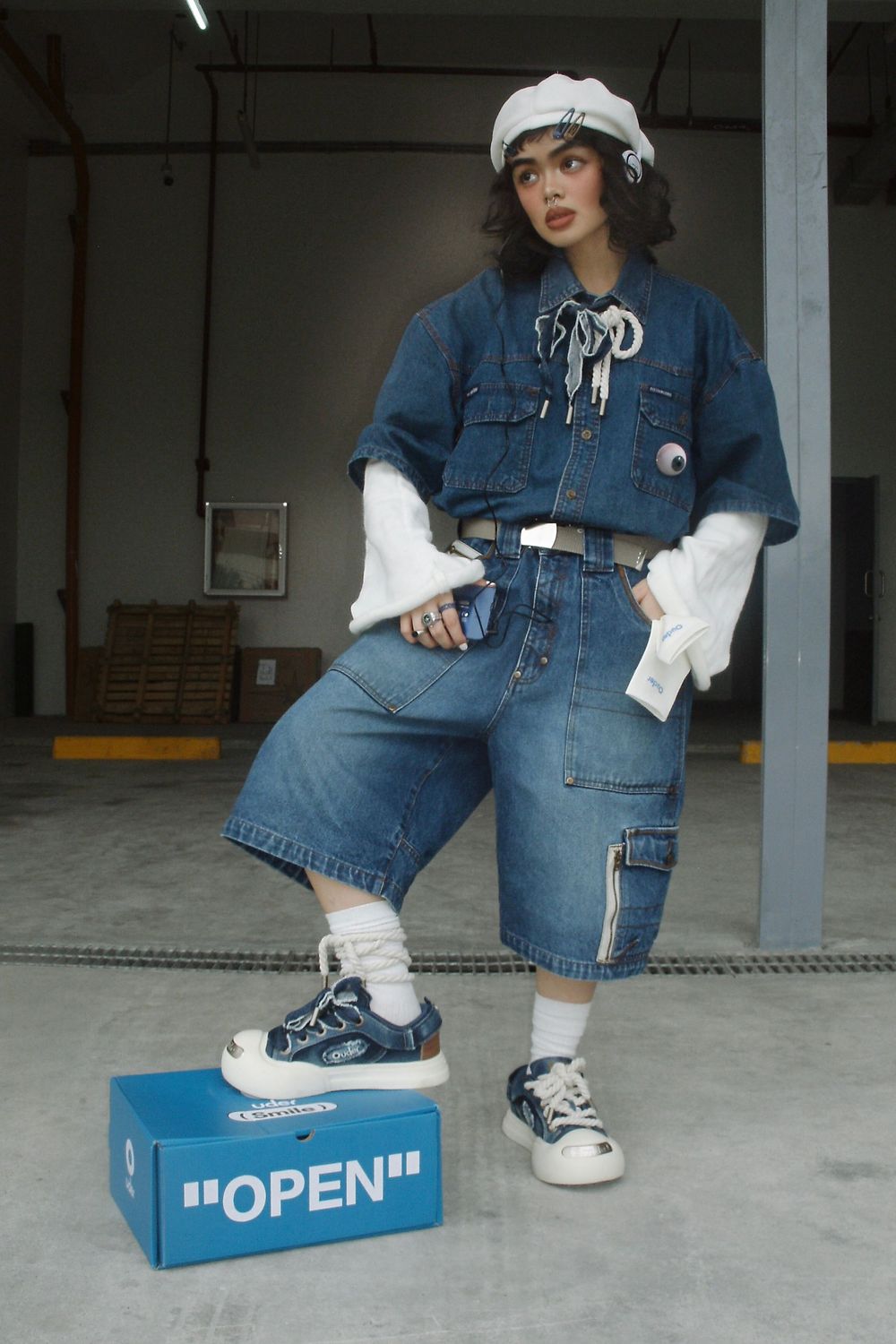 Post featuring Smile Pioneer Denim Sneaker Shoes