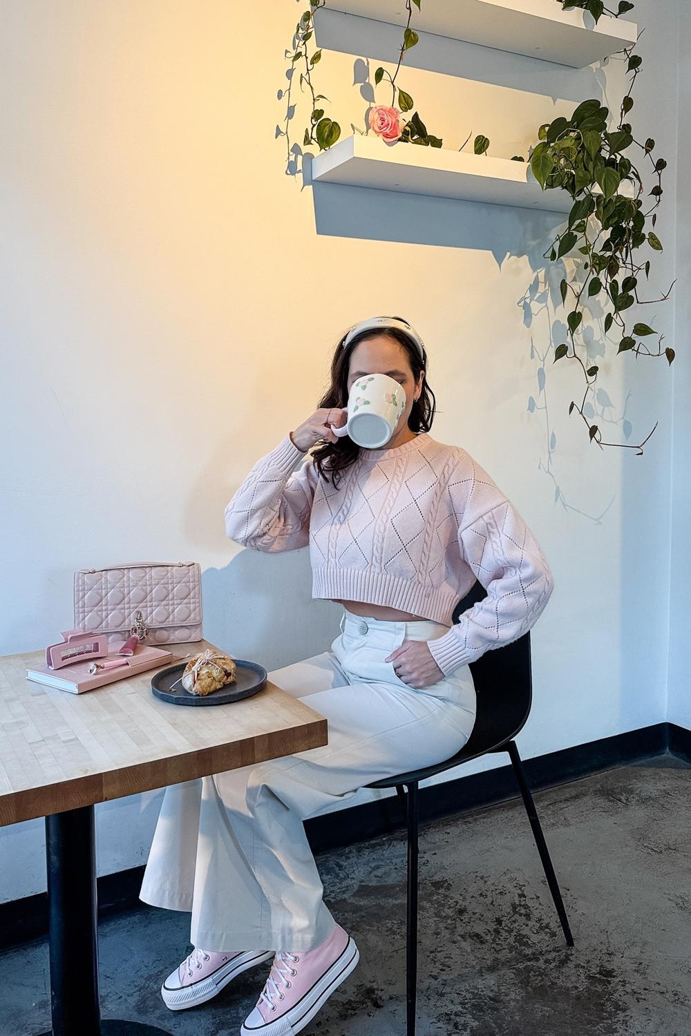 Post featuring Mina High-Waisted Straight Pants