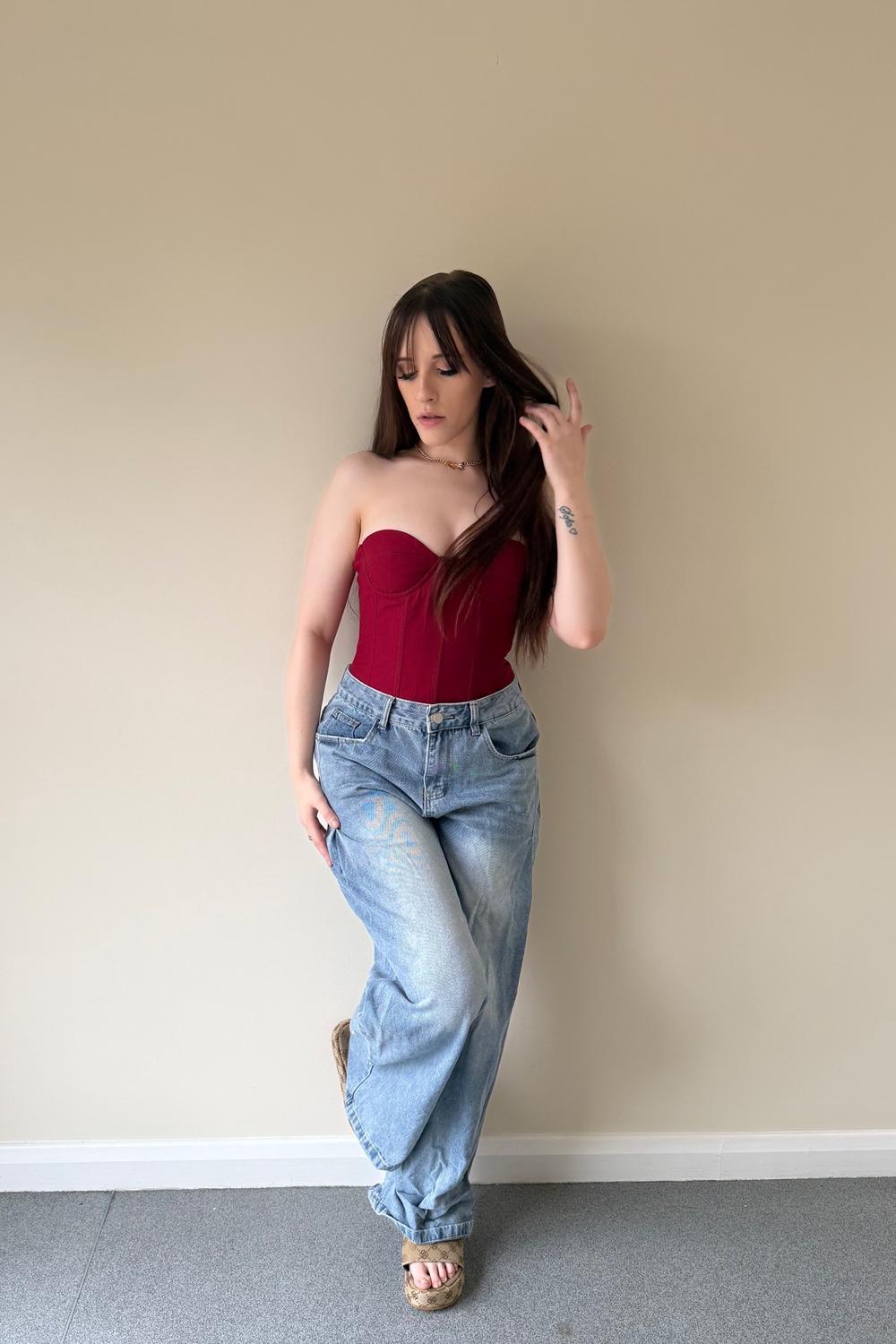 Post featuring Armelle Corset Top - Maroon