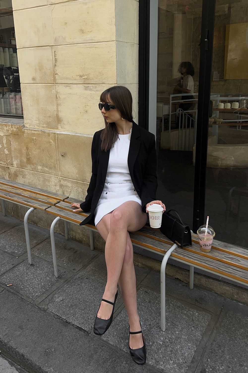 Post featuring Blazer with Ruched Back - Black