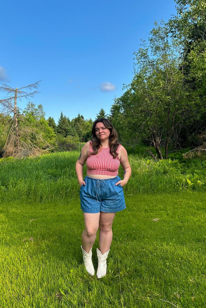 adriennekira's fit featuring H&M, SHEIN, Ardene | casual, comfortable, cute, feminine, ootd, party, relaxed, spring, summer, trendy