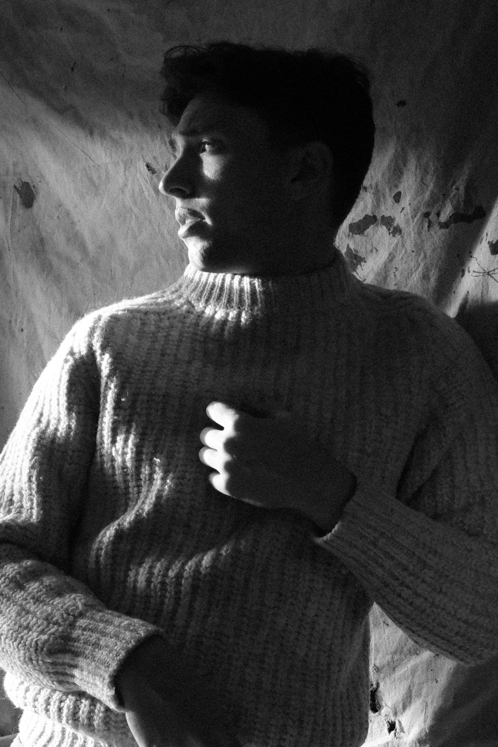 Post featuring Blue Mogganer Fisherman Ribbed Raglan Chunky Geelong Sweater - Swansdown Natural