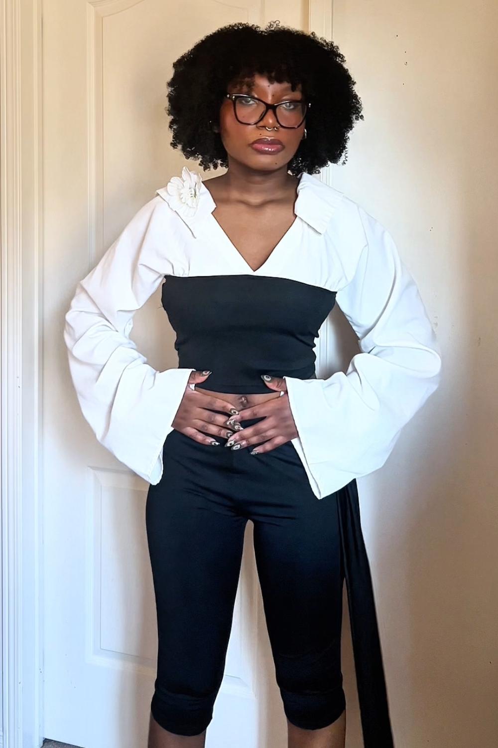 Post featuring Tie-Up Detail Top And Shorts Set