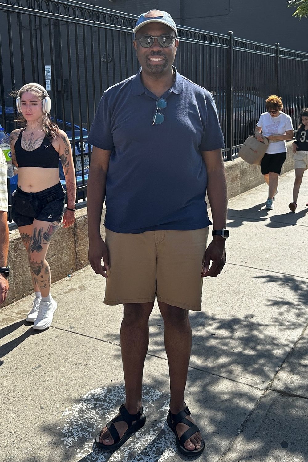 Post featuring Slim Built-In Flex Rotation Chino Shorts -- 8-inch inseam