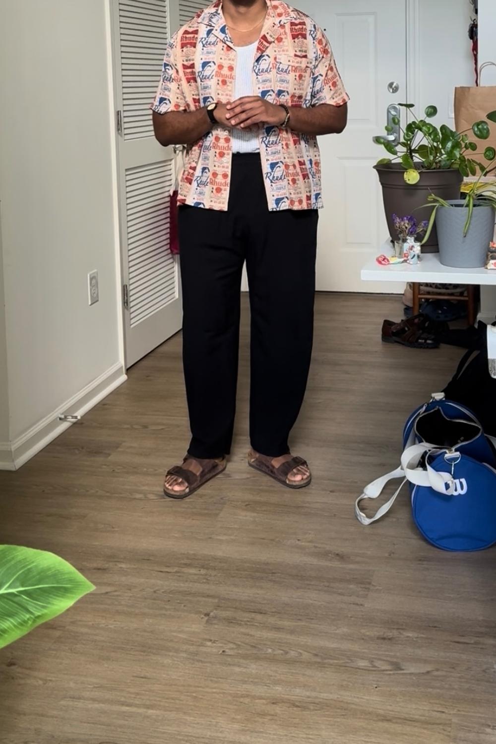 Post featuring Black perforated vest / undershirt / tank (2pcs)