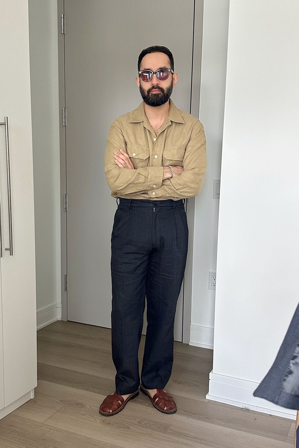 Post featuring Miles Cotton & Linen Suit Trouser