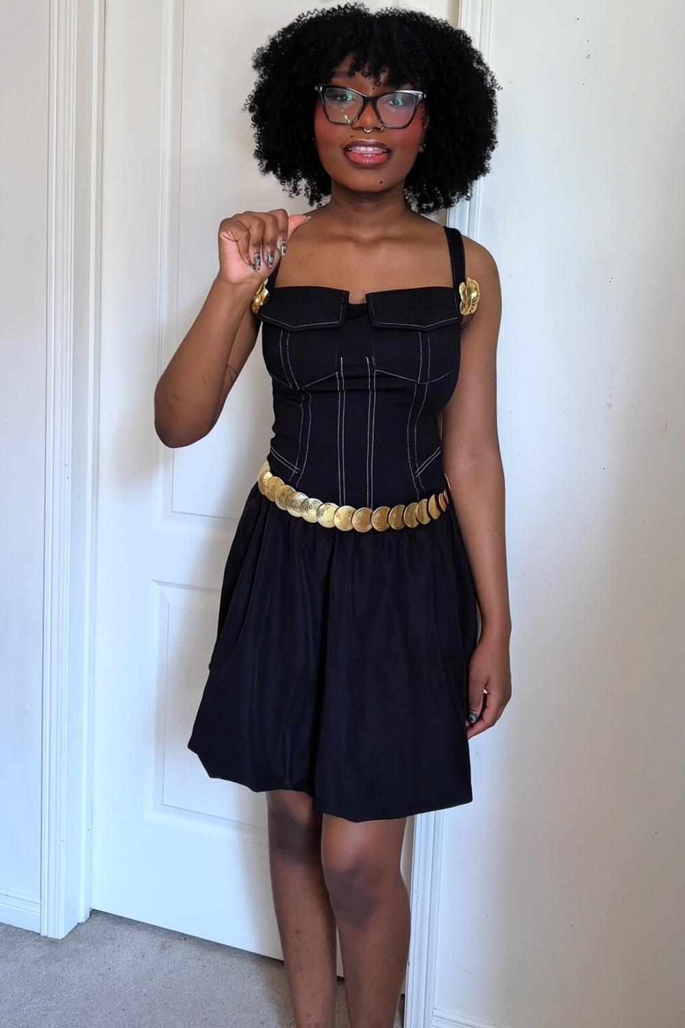 Post featuring Stitching Bodysuit And Wide Leg Trousers Set