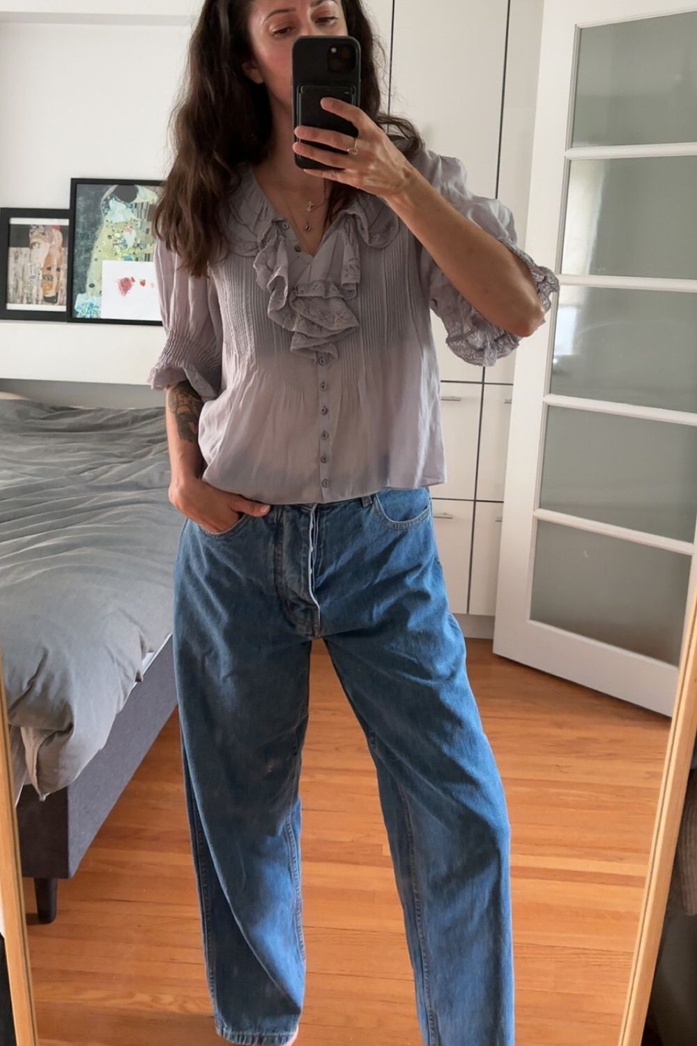 Post featuring HMD -- MINA TOP -- NOUVEAU BLUE