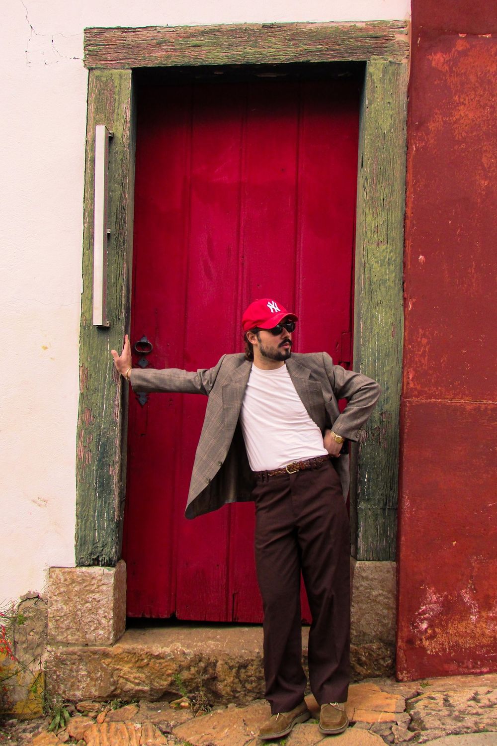 Post featuring New York Yankees Red Nylon 9FORTY Adjustable Hat