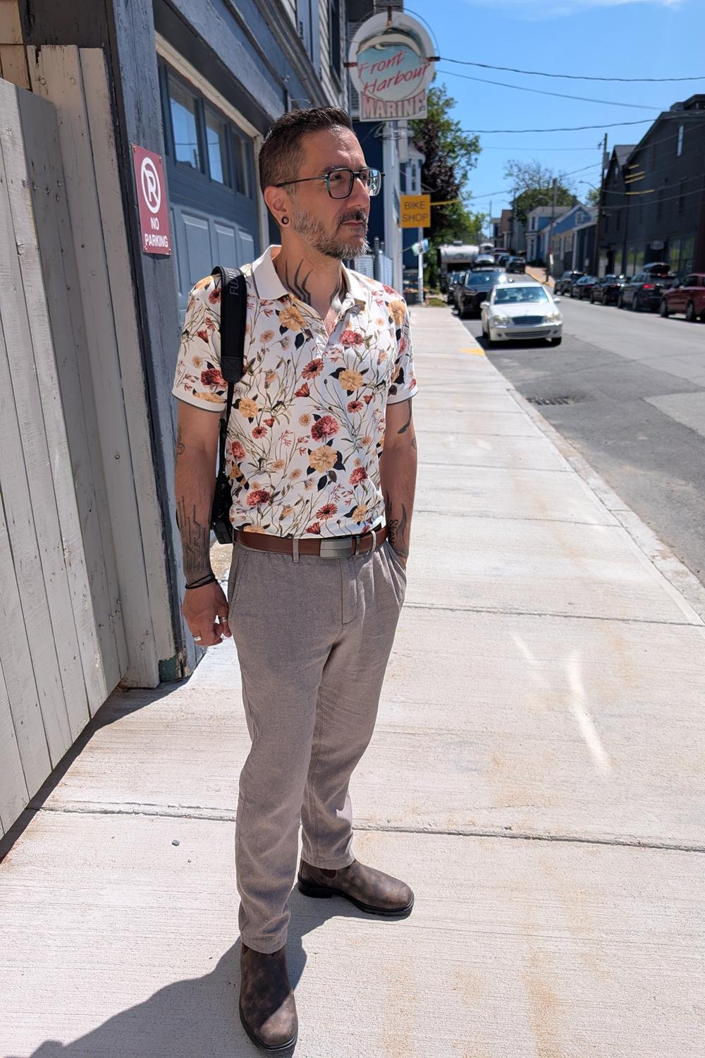 Post featuring Italian Linen-Cotton Pull-On Pant