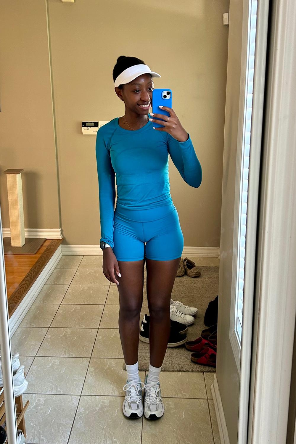 FashionAlly's post featuring Lululemon, Athleta, New Balance. Feeling summer, athletic, cute, trendy, ootd, active, athleisure, comfortable, tennis, running