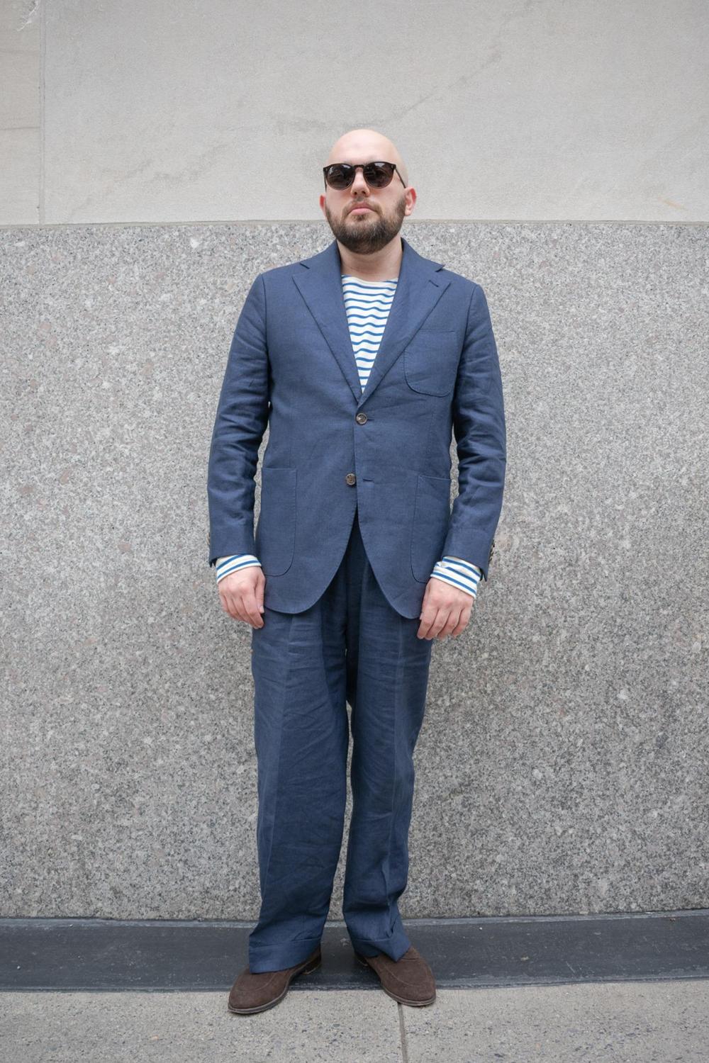 Post featuring Men’s Breton Stripe Boatneck Tee in Off White/Navy
