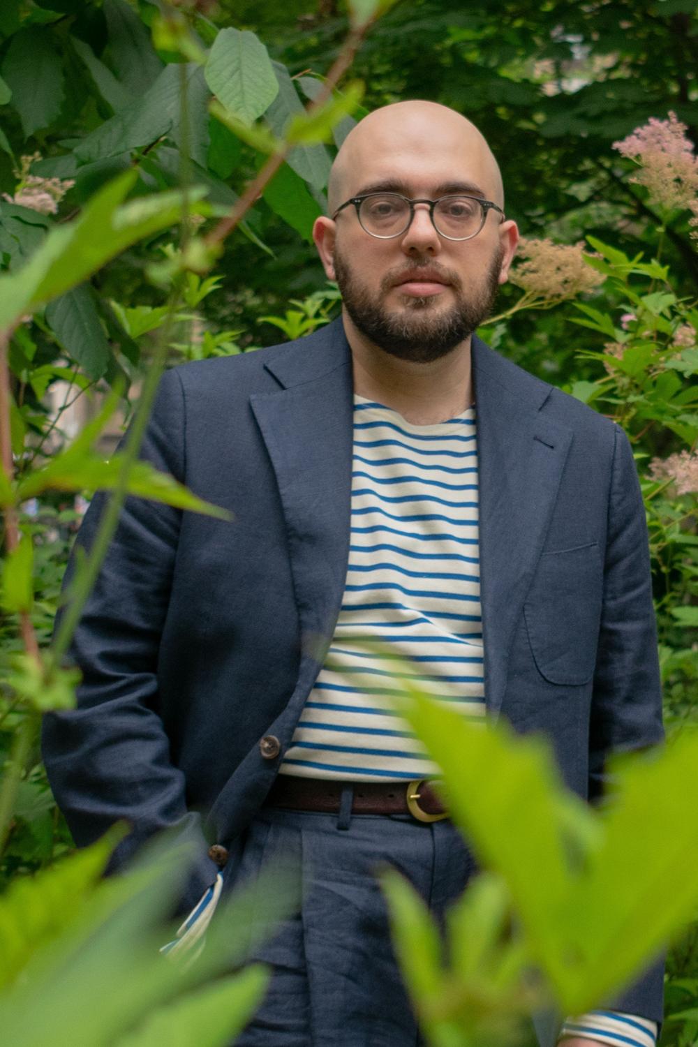 Post featuring Men’s Breton Stripe Boatneck Tee in Off White/Navy
