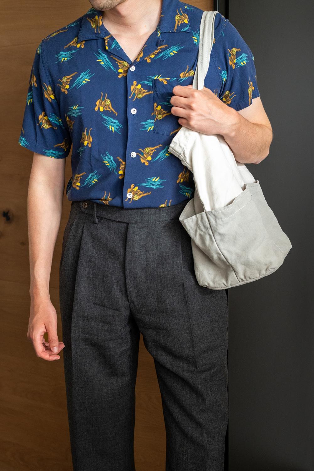 Post featuring August High Twist Wool Trousers - Mid Grey