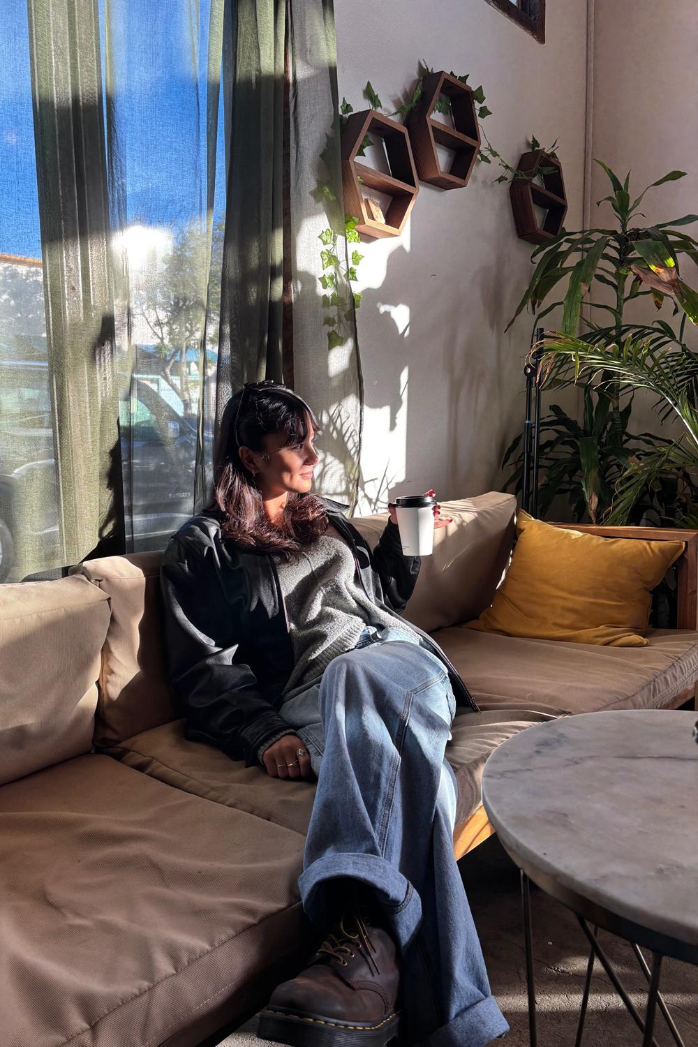 Stardust858's post featuring Brandy Melville, Dr. Martens. Feeling streetwear, relaxed, cute, trendy, casual, chic, ootd, comfortable