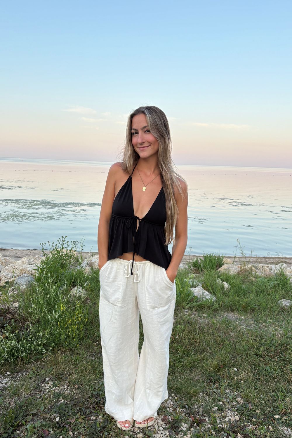 meagan's post featuring Garage, Evry Jewels. Feeling streetwear, summer, beach, relaxed, cute, trendy, chic, party, preppy, comfortable, feminine, romantic