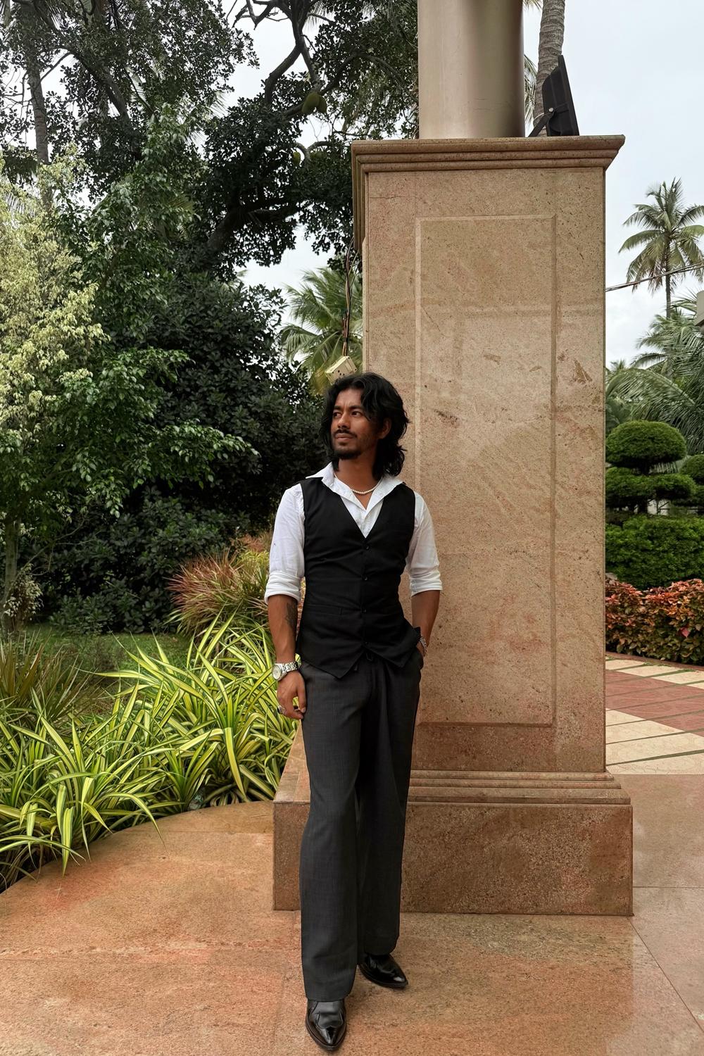 Post featuring Abercrombie & Fitch long sleeve suit shirt in white