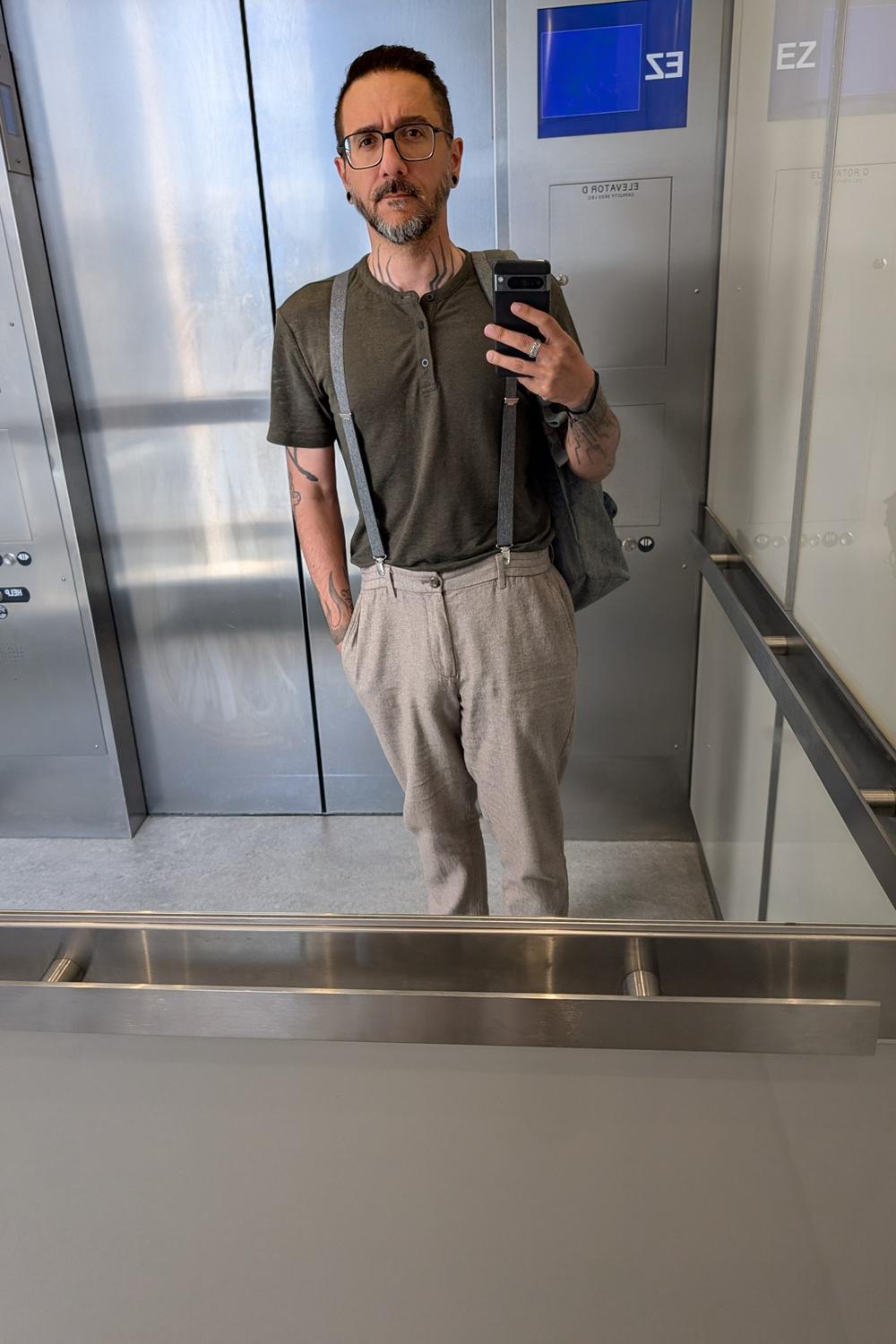 Post featuring Italian Linen-Cotton Pull-On Pant