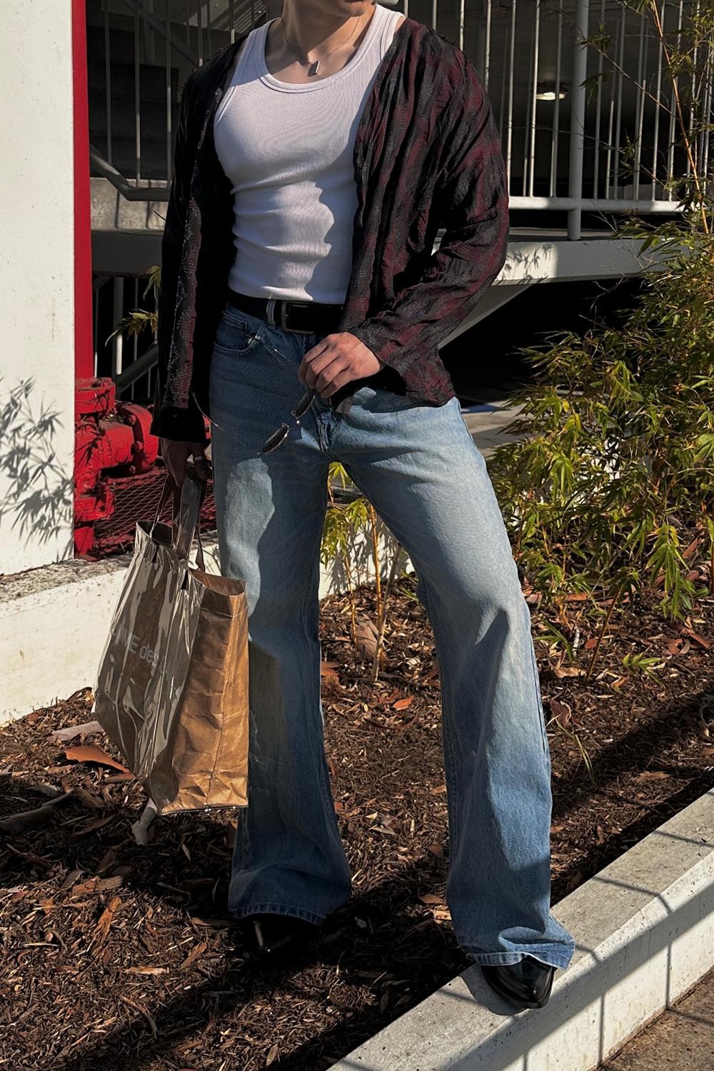 Post featuring Serge Loose Bootcut Jeans - Dusk Indigo