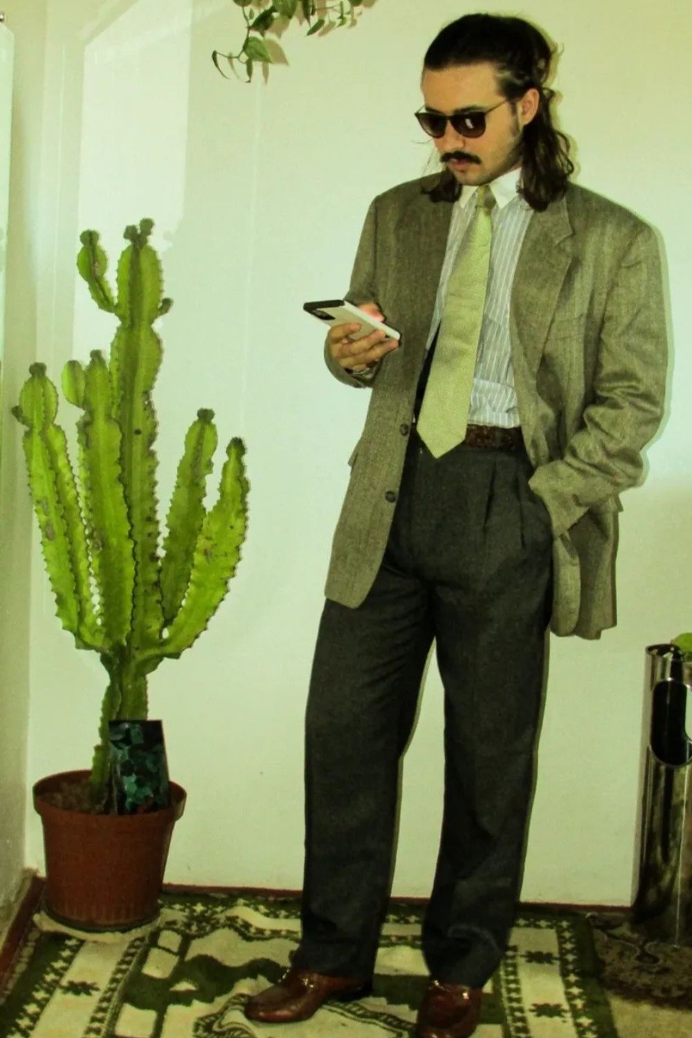 Post featuring Single-Pleated    Gabardine    Trouser