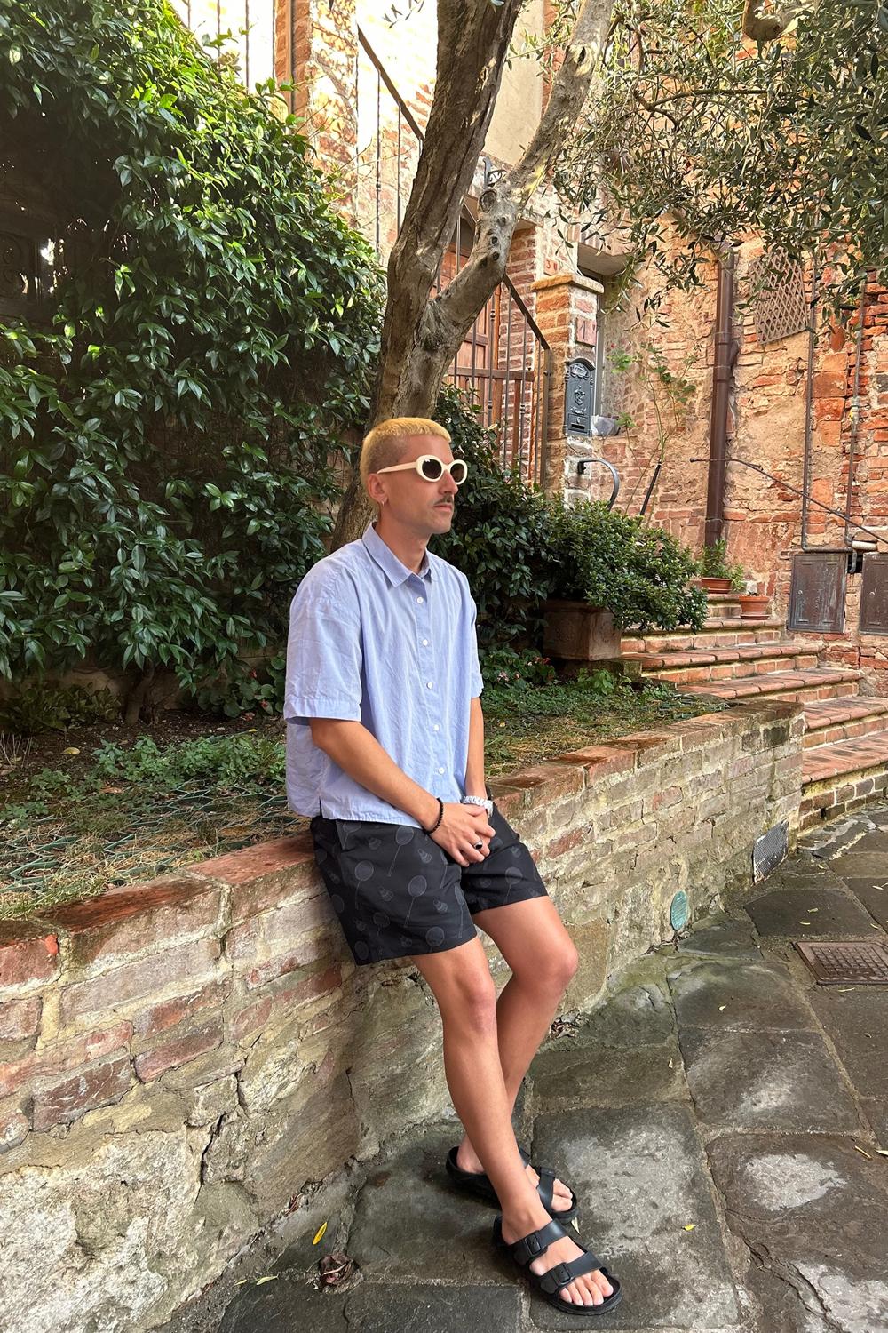 Post featuring DRAWSTRING LEATHER SHORTS