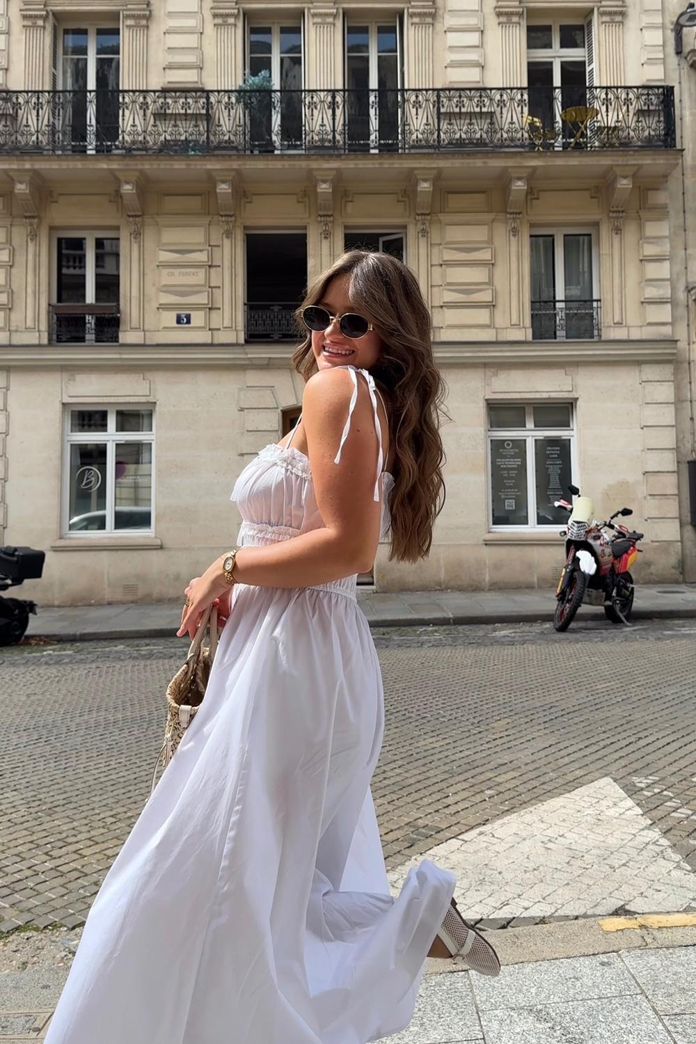 Post featuring SHIRRED BODICE MIDI DRESS