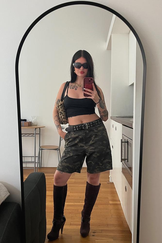 Vernixx's review for Levi's baggy dad cargo shorts in camo-Multi