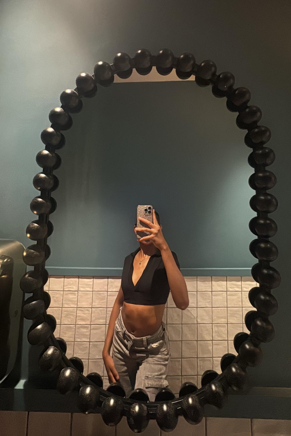 Post featuring Bershka high waisted cargo jeans in washed grey