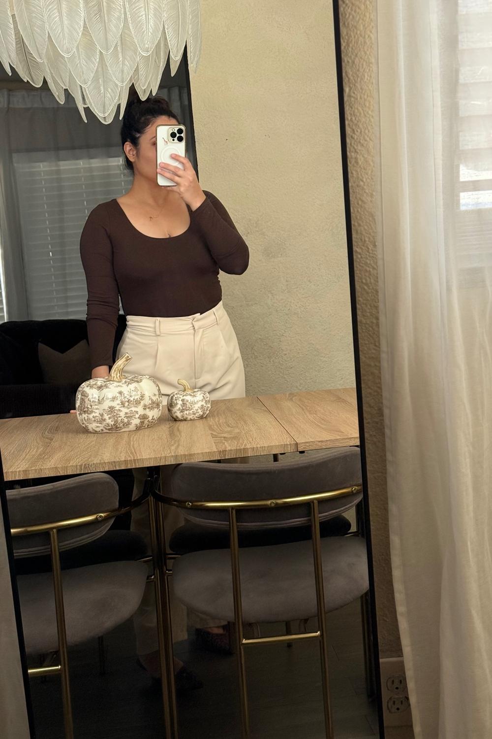 Post featuring Soft Stretch Seamless Fabric Scoop Top