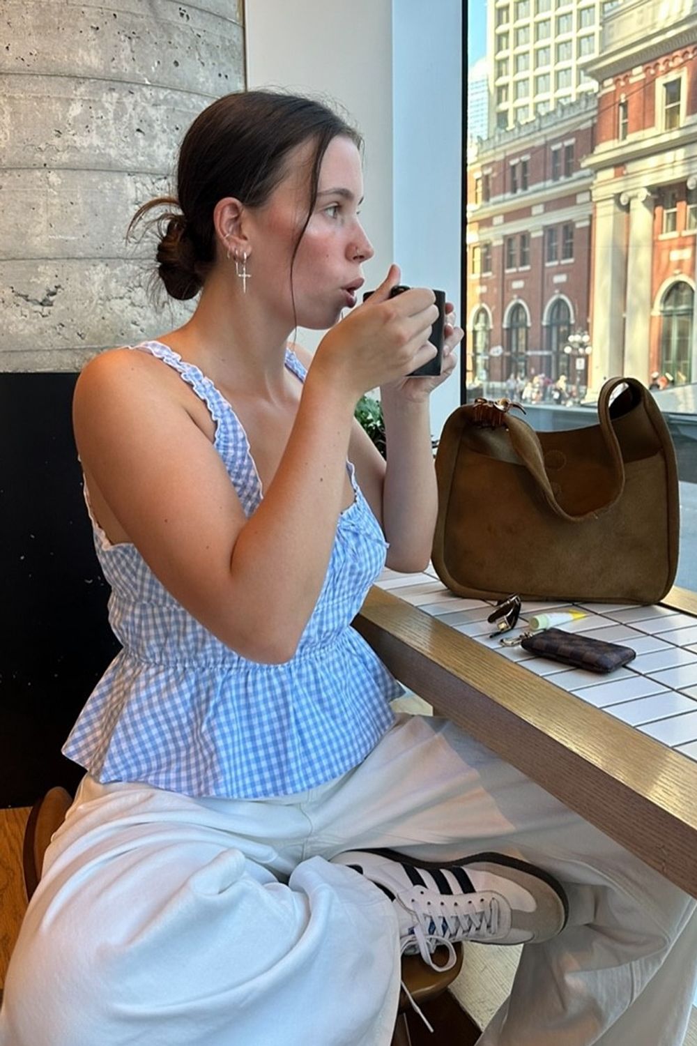 Samiskinnerr's post featuring Adidas, Aritzia, Ollie Quinn, Peppermayo. Feeling streetwear, summer, cute, spring, businesscasual, trendy, casual, chic, ootd, comfortable, feminine