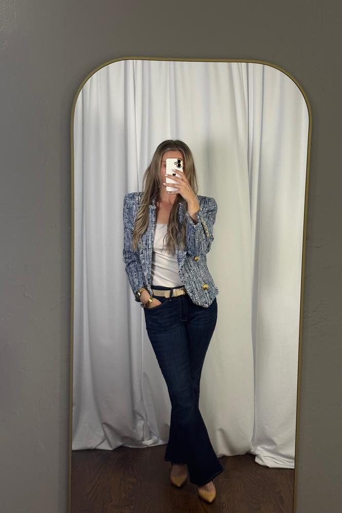 BusinessCasualOOTD's fit featuring Signature by Levi Strauss, Amazon Basics, Balmain | [object Object], [object Object], [object Object], [object Object], [object Object], [object Object], [object Object], [object Object]
