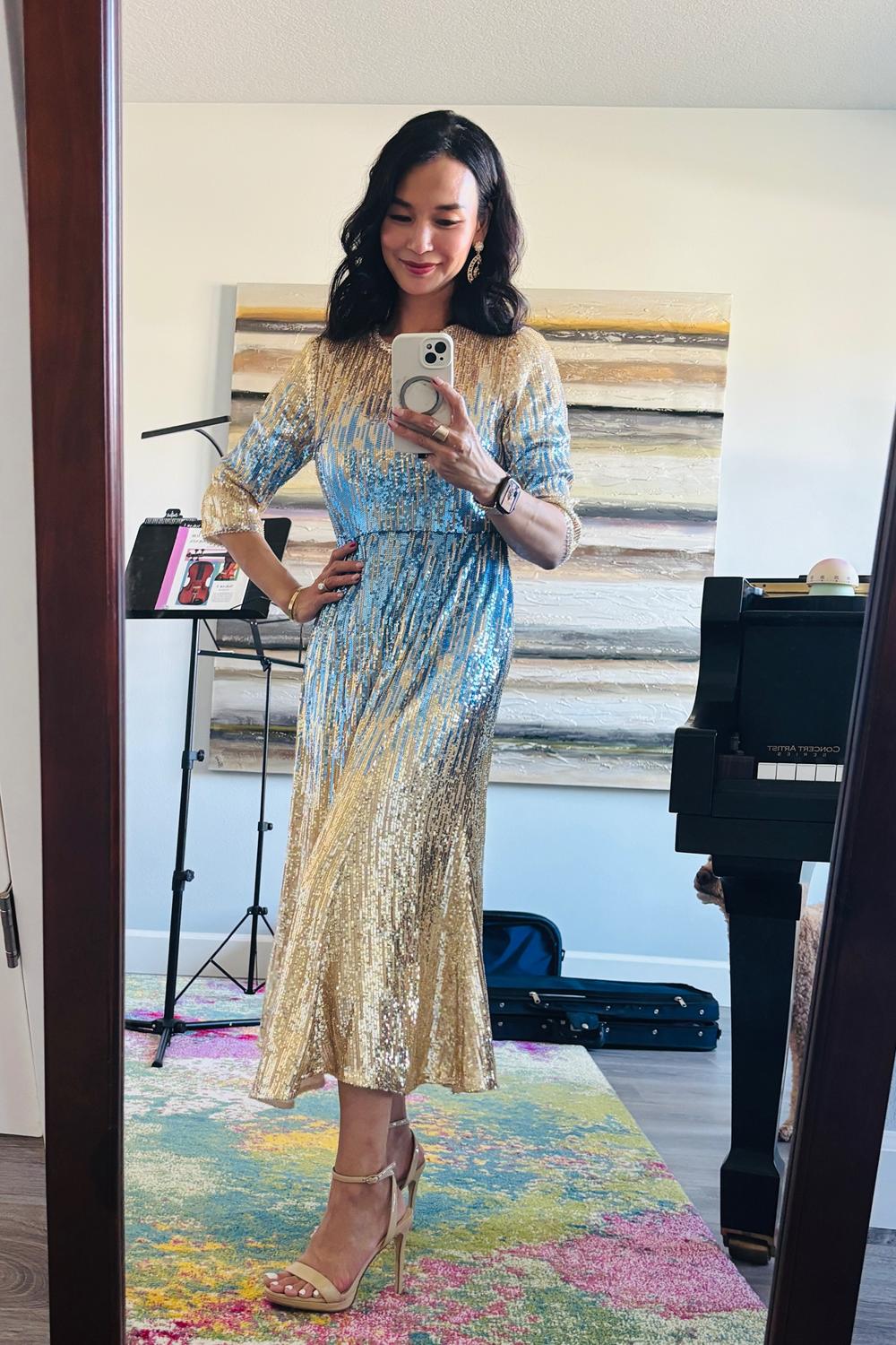 Post featuring Soft Ombre Stretch Sequin Dress