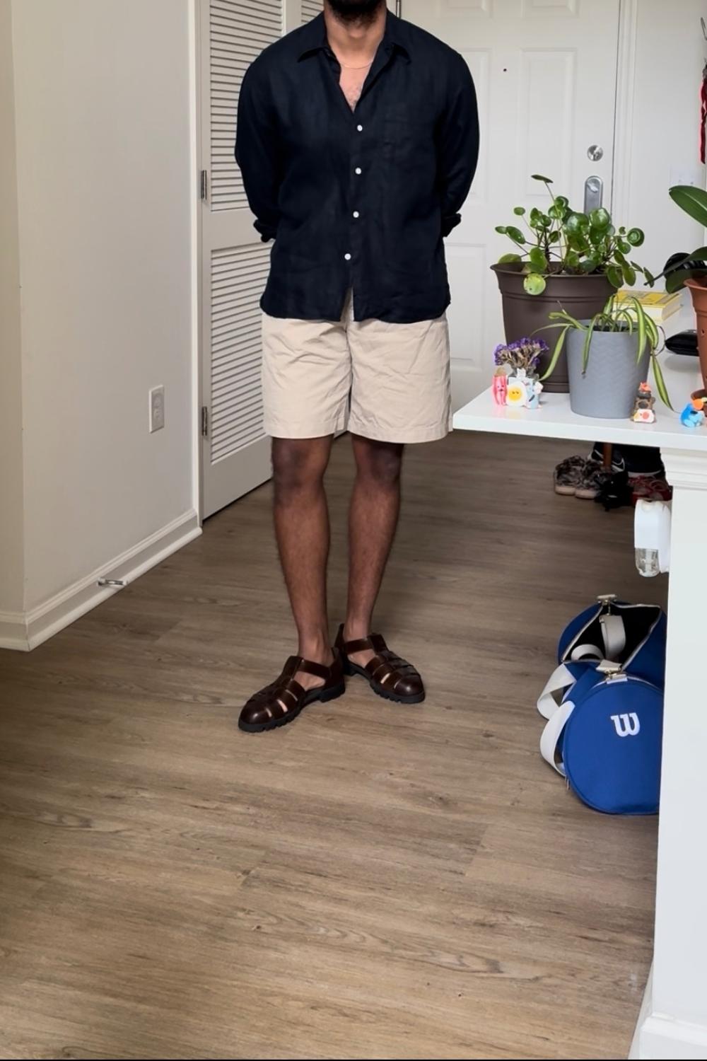 Post featuring Agafay | Navy Linen Shirt