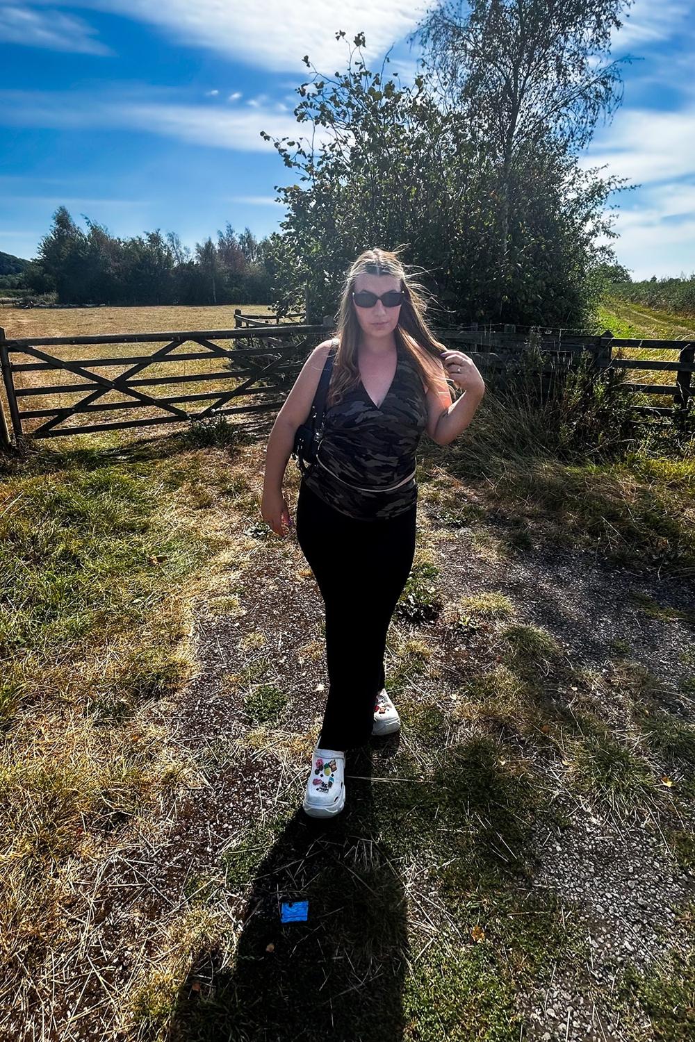 Post featuring Grunge Punk Y2K Style Ruched Waist Leopard Print Halter Neck Crop Top & Super Low Waist Leopard Print Flare Pants 2pcs Set For Women