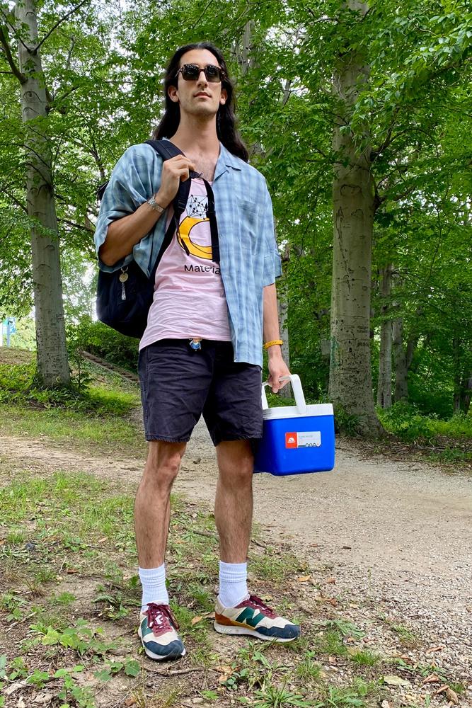 Gregglz's fit featuring GORUCK, Tommy Bahama, Bella Canvas, GAP, Ray-Ban, New Balance, Dickies | casual, comfortable, relaxed, summer