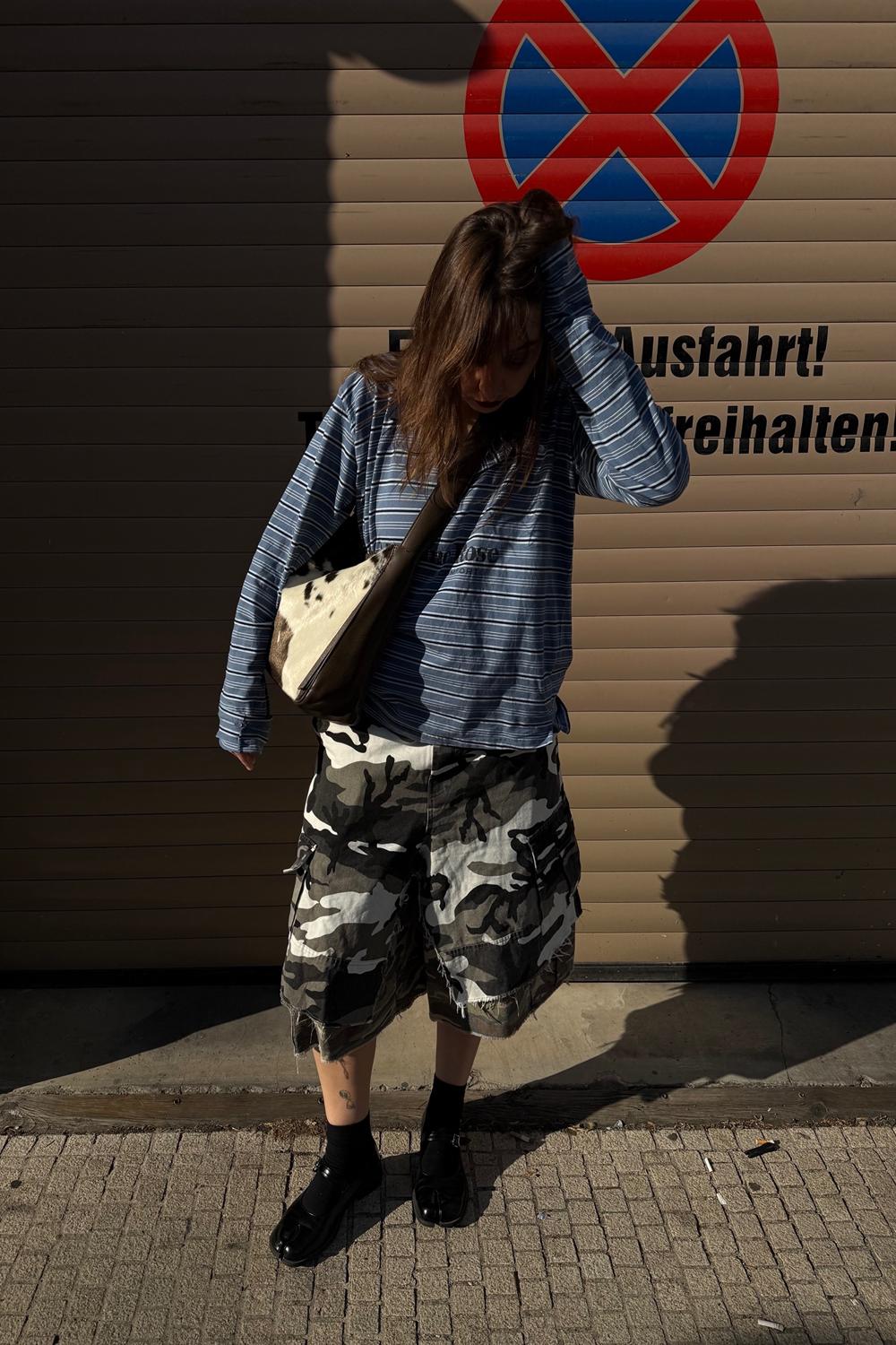 Post featuring L/S PULLED NECK POLO in BLUE STRIPE