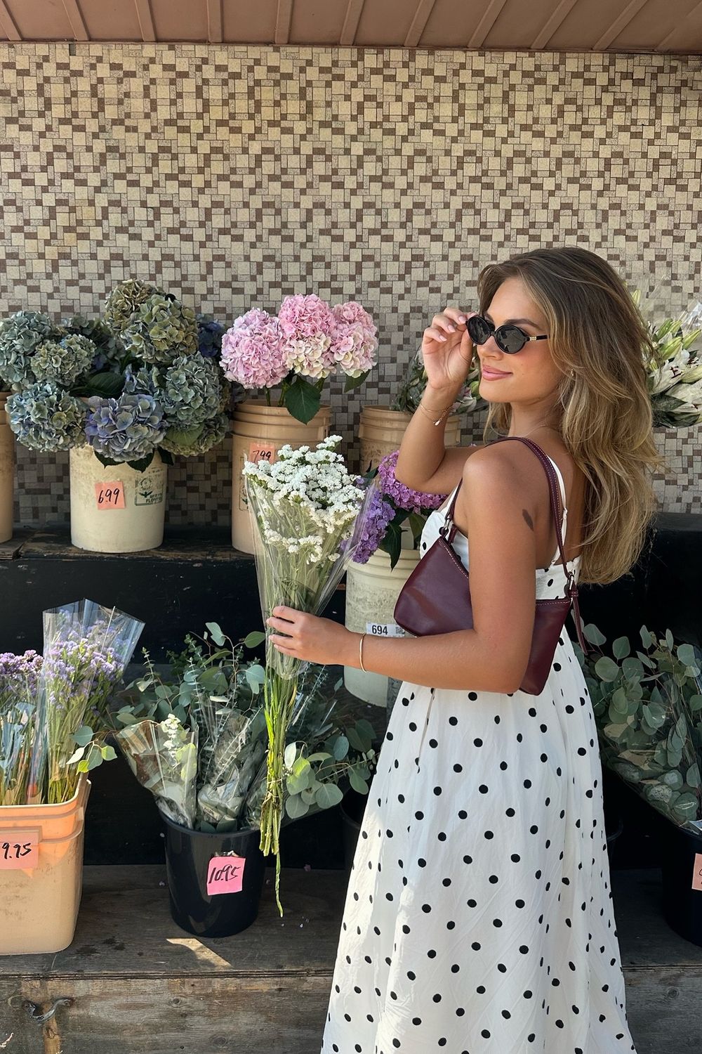 Post featuring Polka Dot Bustier Poplin Maxi Dress