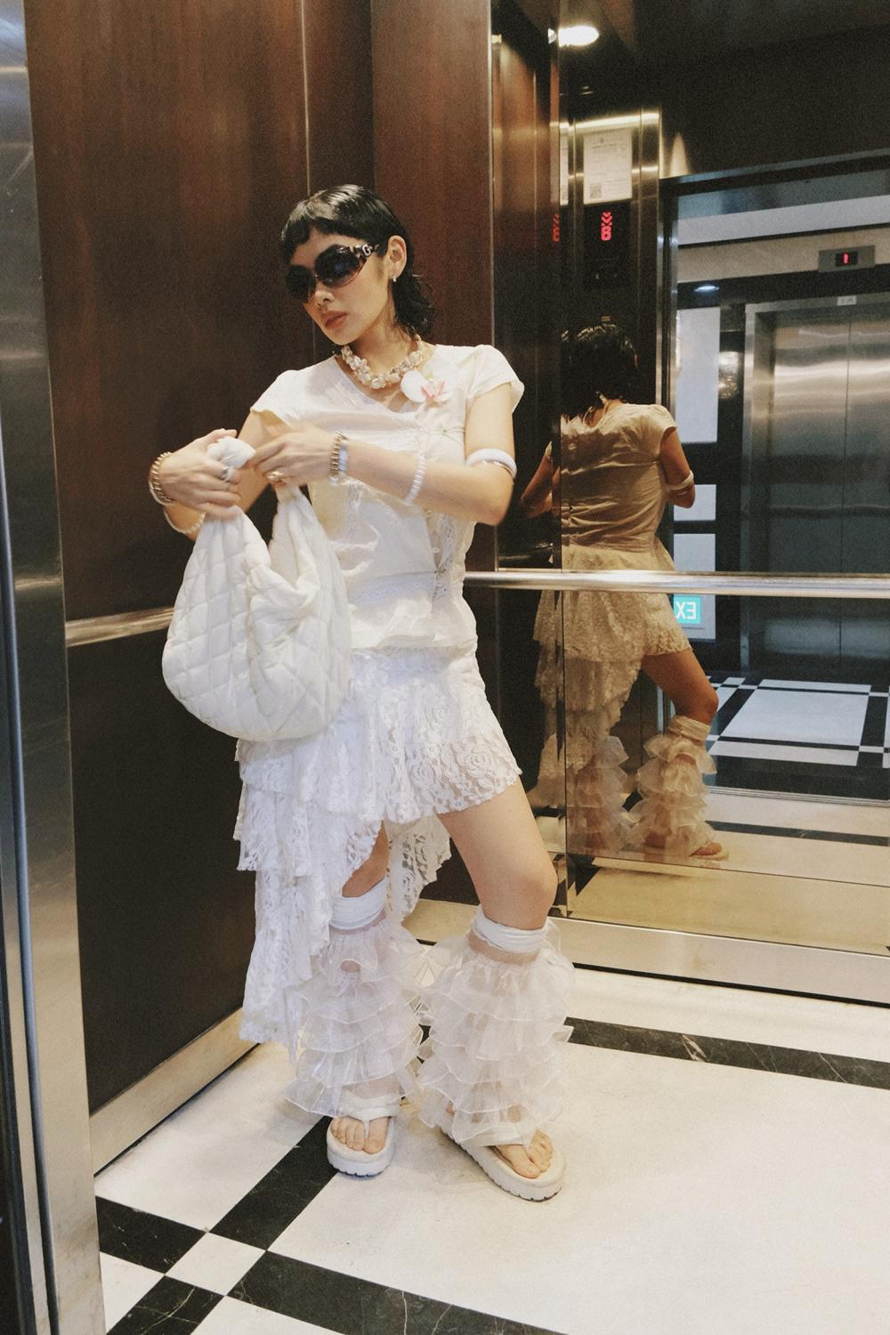 Post featuring Aelfric Eden Lace Eyelet Asymmetrical Skirt