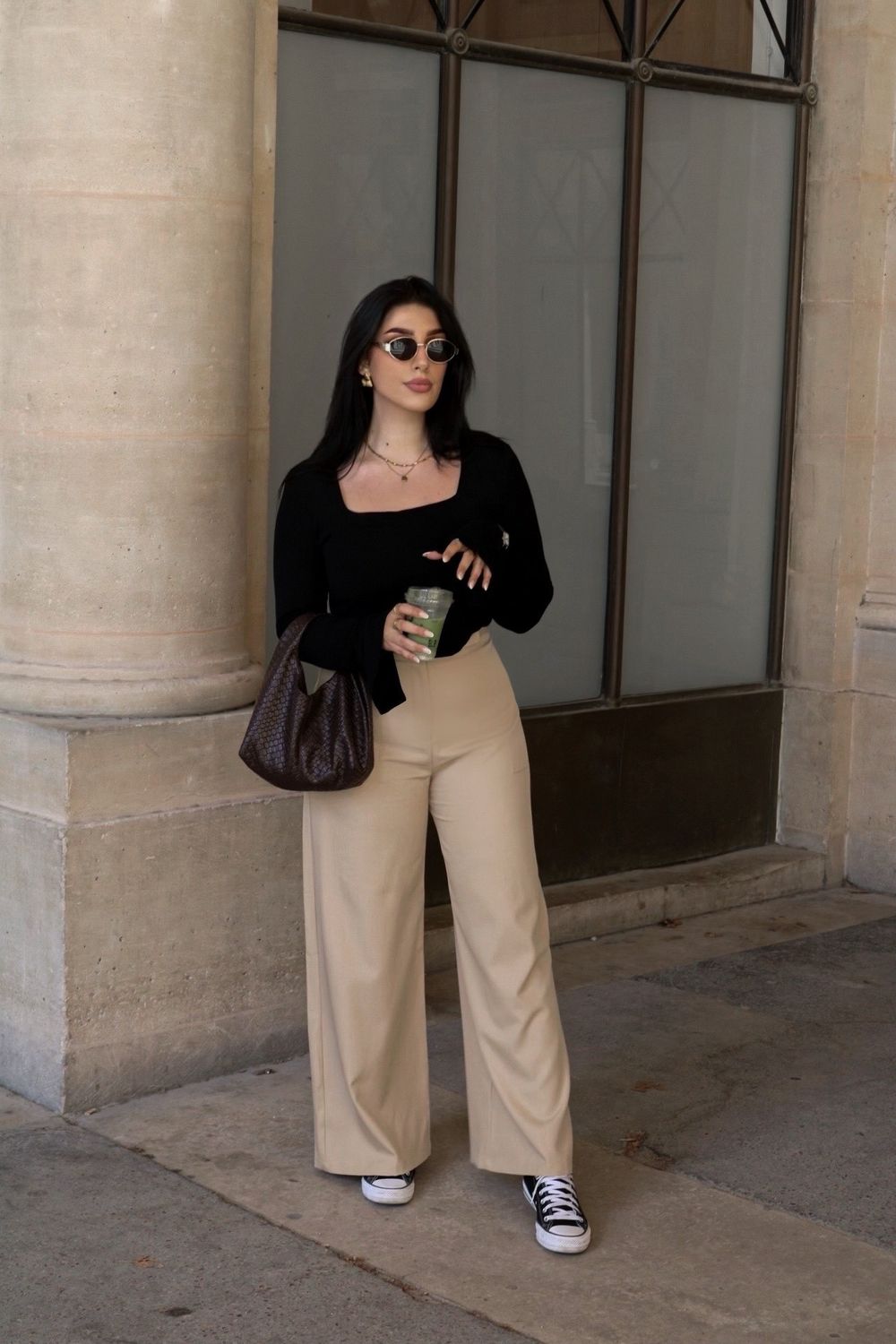 Post featuring Beige Natural Waisted Straight Pants