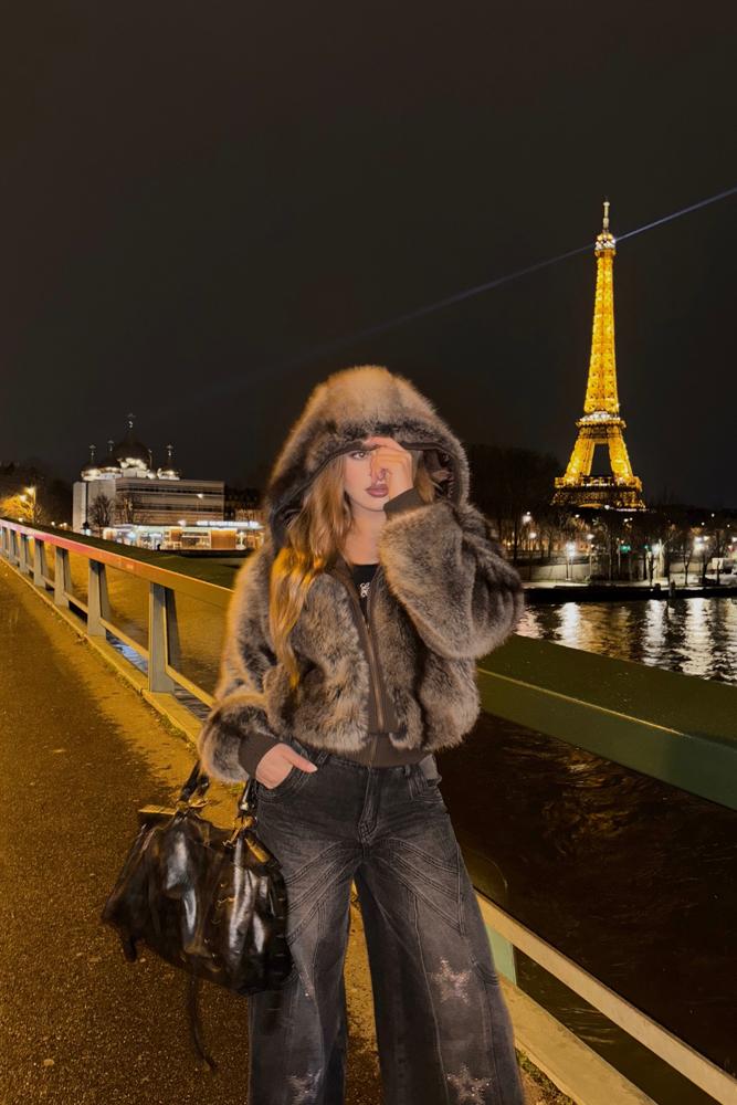 diorrbb's fit featuring Jaded London, Bershka | paris, streetwear, jadedlondon, jaded, furrcoat