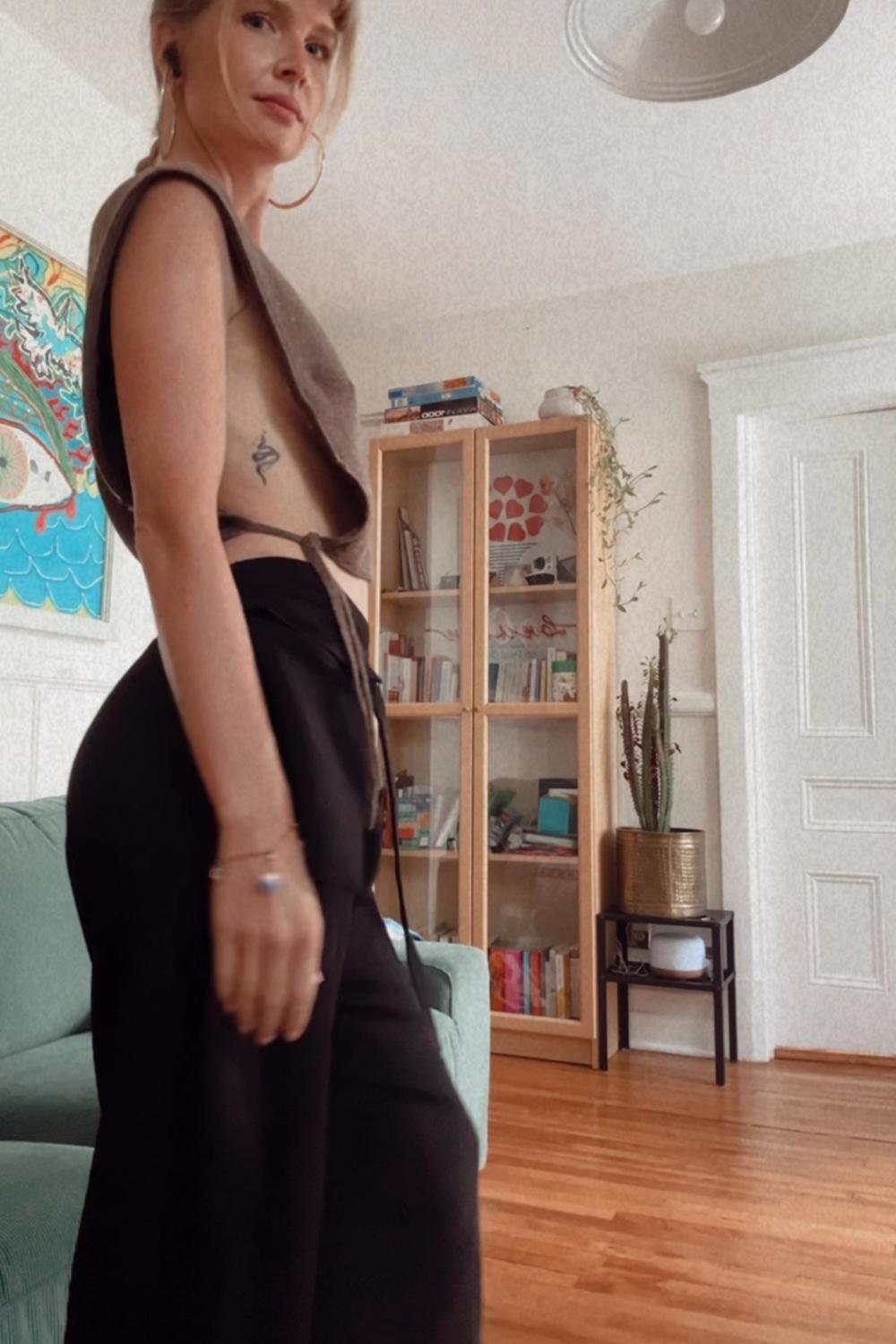 Post featuring DAX black wool pant