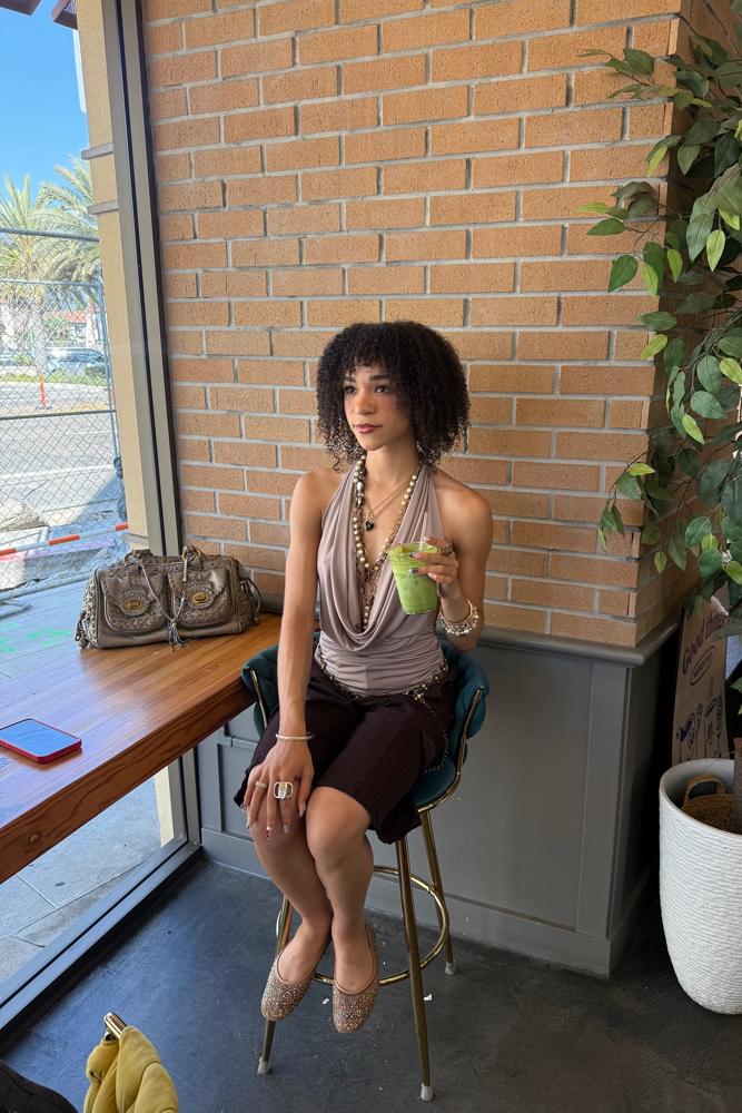 Amanicoree's review for Dylan Cowl Neck Halter Top
