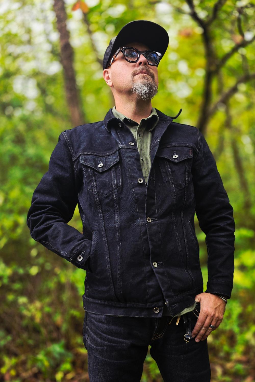 Post featuring IH-526Lod - 19oz Left Hand Twill Type III Modified Denim Jacket - Indigo Overdyed Black