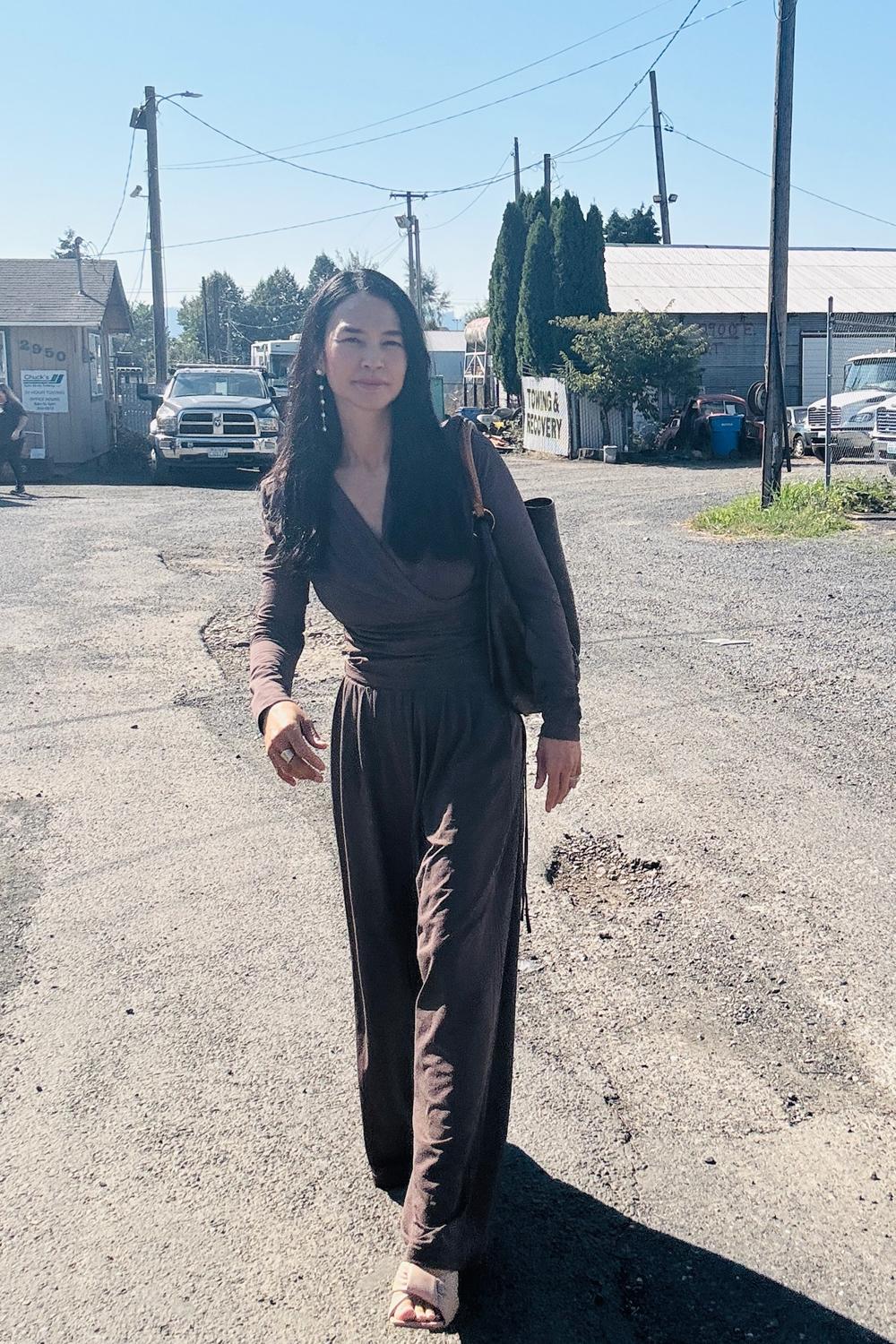 Post featuring Ruched Wrap V-Neck Knit Top