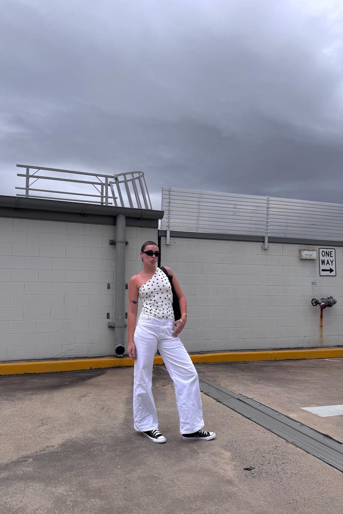 Keileyking's review for Pull&Bear baggy wide leg jean in white