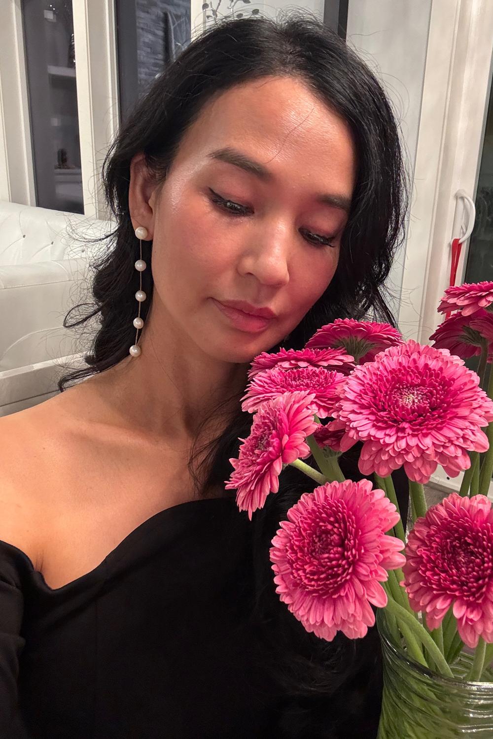 Post featuring Ettika Dripping Freshwater Pearl Linear Drop Earrings in Gold at Nordstrom