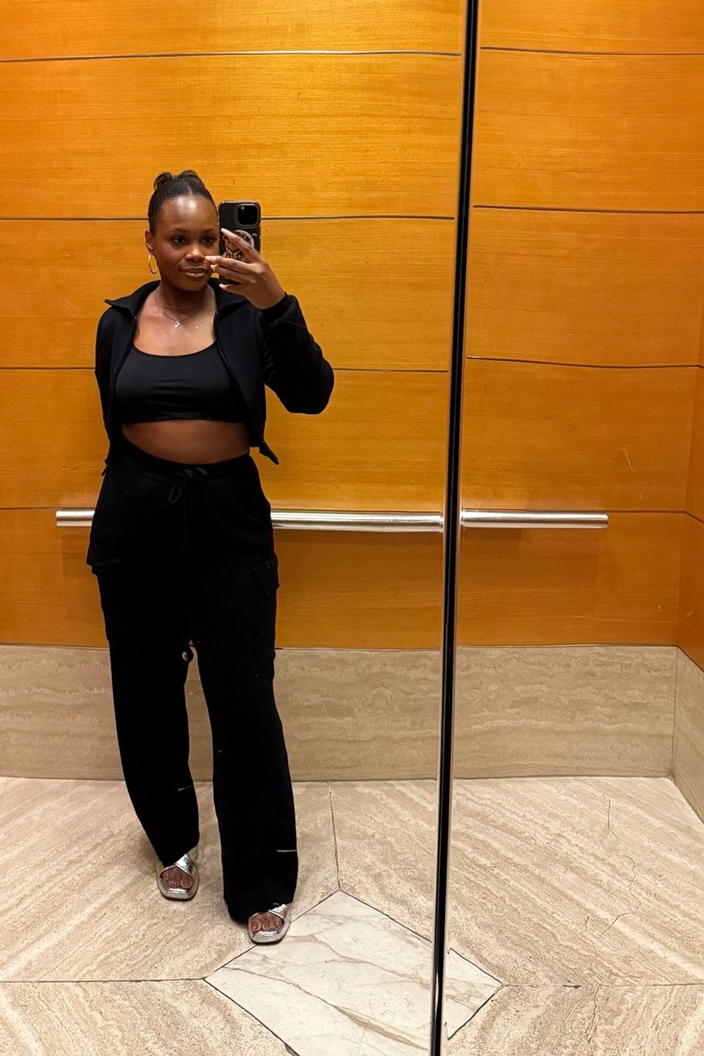 Post featuring Scholar Knit High-Waist Cargo Pant - Black